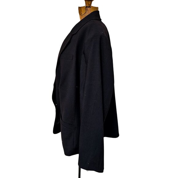 Calvin Klein Blazer Jacket Womens Size 22W Black 2 Button Front Lined Pockets - Picture 4 of 10